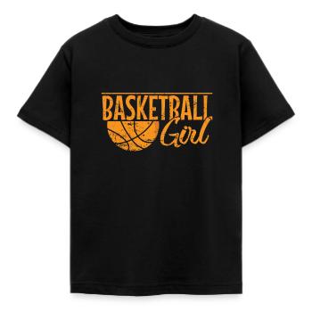 Basketball Girl Girl Team Sports - Kids' T-Shirt - black - Front - AI Model Kid Female (0cm)