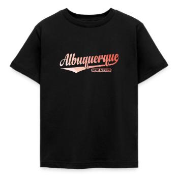 Albuquerque Stadt im Bundesstaat New Mexico - Kinder T-Shirt - Schwarz - Vorne - AI Model Kid Female (0cm)