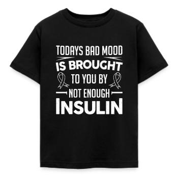 Diabetiker Diabetes schlechte Stimmung nicht genug Insulin Geschenk - Kinder T-Shirt - Schwarz - Vorne - AI Model Kid Female (0cm)