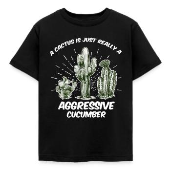 Kaktus Kakteen Geschenk - Kinder T-Shirt - Schwarz - Vorne - AI Model Kid Female (0cm)