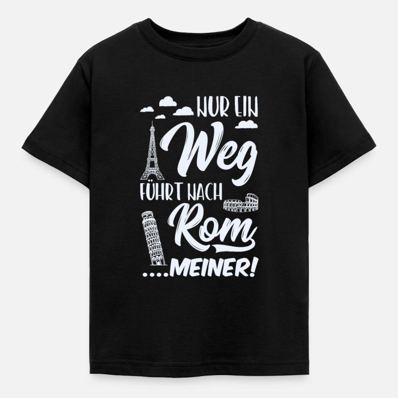 Der Weg nach Rom - Kinder T-Shirt - Schwarz