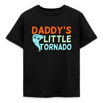 Papas Kleiner Tornado - Kinder T-Shirt - Schwarz - Vorne - AI Model Kid Female (0cm)