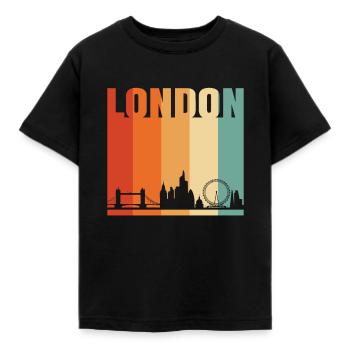 London - Kids' T-Shirt - black - Front - AI Model Kid Female (0cm)
