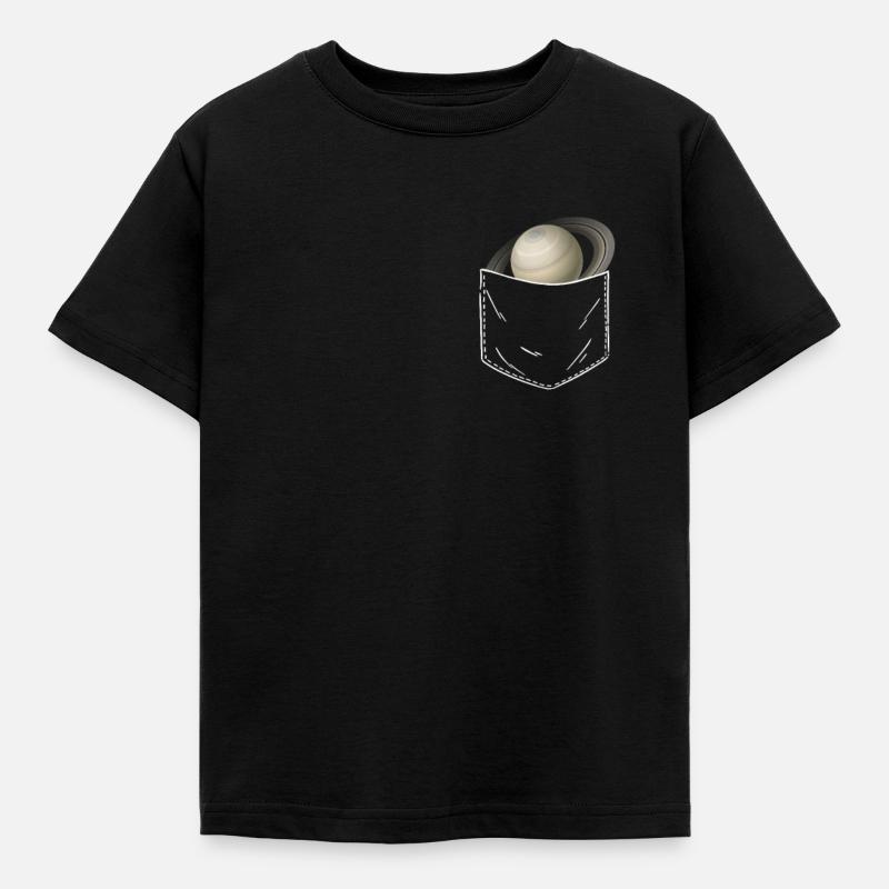 Saturn - Kinder T-Shirt - Schwarz