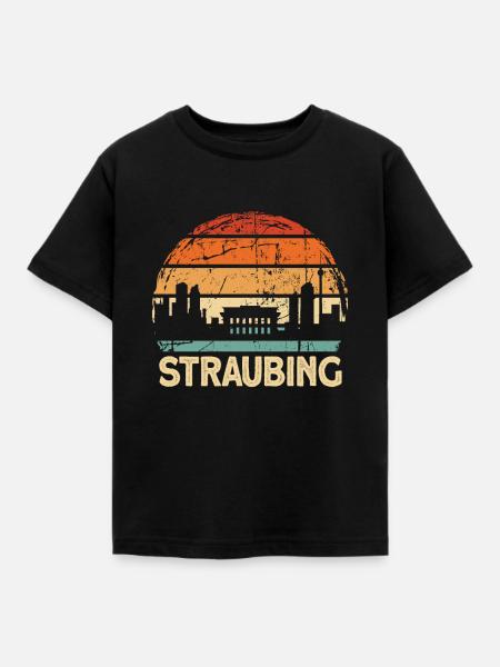 Straubing - Kinder T-Shirt - Schwarz