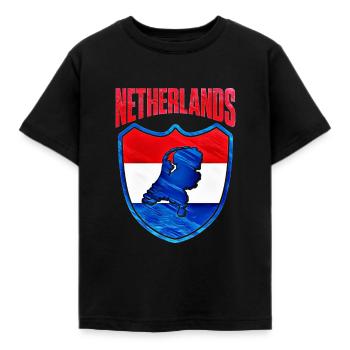 Pays-Bas - T-shirt Enfant - noir - Devant - AI Model Kid Female (0cm)