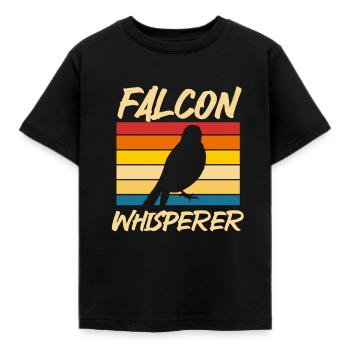 Falknerei Ornithologie Geschenk - Kinder T-Shirt - Schwarz - Vorne - AI Model Kid Female (0cm)