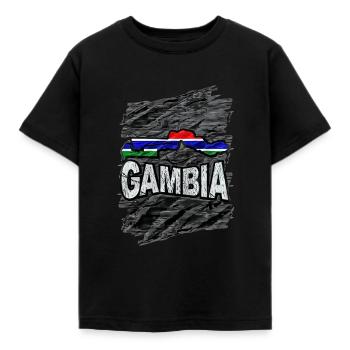 Gambie - T-shirt Enfant - noir - Devant - AI Model Kid Female (0cm)