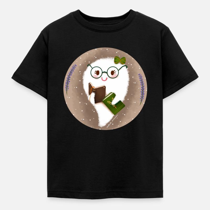 Geist Bibliothek - Kinder T-Shirt - Schwarz