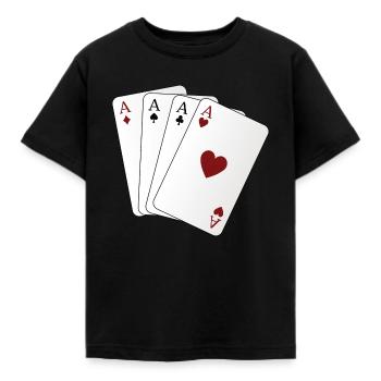 As des cartes à jouer - T-shirt Enfant - noir - Devant - AI Model Kid Female (0cm)