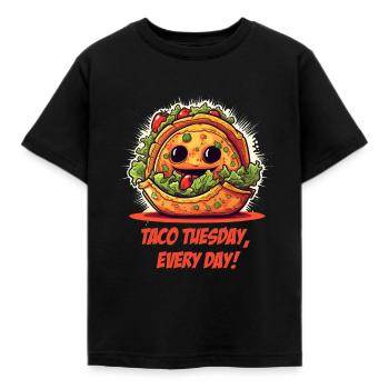Taco tous les jours - T-shirt Enfant - noir - Devant - AI Model Kid Female (0cm)