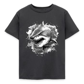 Plongée sous-marine avec les requins - T-shirt Enfant - charbon - Devant - AI Model Kid Female (0cm)