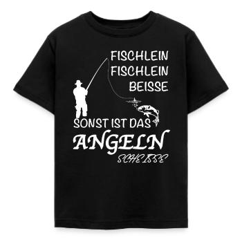 Pêcheur disant - T-shirt Enfant - noir - Devant - AI Model Kid Female (0cm)