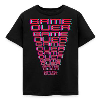 Gamer Motiv Game Over Online Gaming PVP - Kinder T-Shirt - Schwarz - Vorne - AI Model Kid Female (0cm)