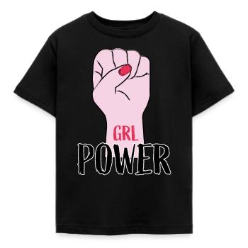 GiRL-Leistung - Kinder T-Shirt - Schwarz - Vorne - AI Model Kid Female (0cm)