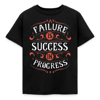 Aus Fehlern lernen - Kinder T-Shirt - Schwarz - Vorne - AI Model Kid Female (0cm)