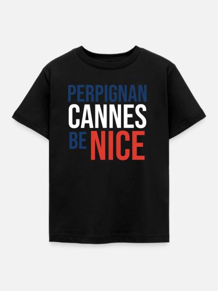 Klassisches Perpignan Mitbringsel - Kinder T-Shirt - Schwarz
