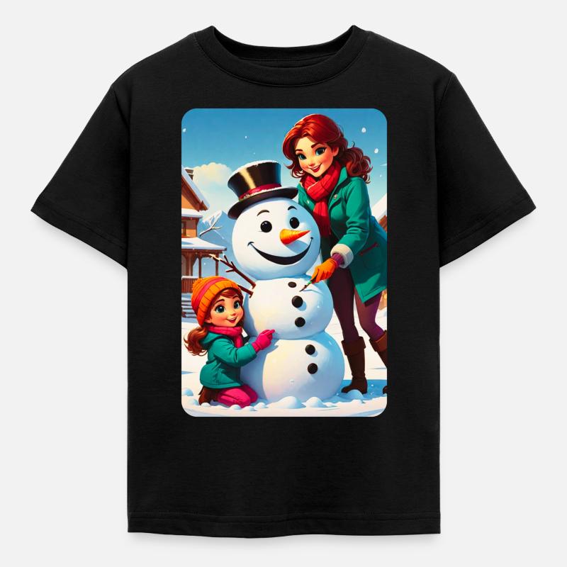 personalisiertes Design-Muttergeschenk - Kinder T-Shirt - Schwarz
