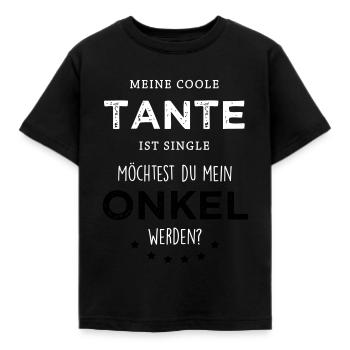Coole Tante - Onkel - Kinder T-Shirt - Schwarz - Vorne - AI Model Kid Female (0cm)