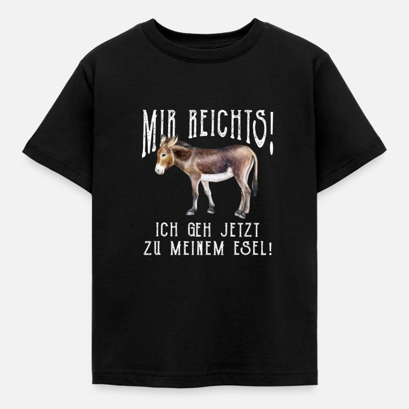 Esel - Kinder T-Shirt - Schwarz