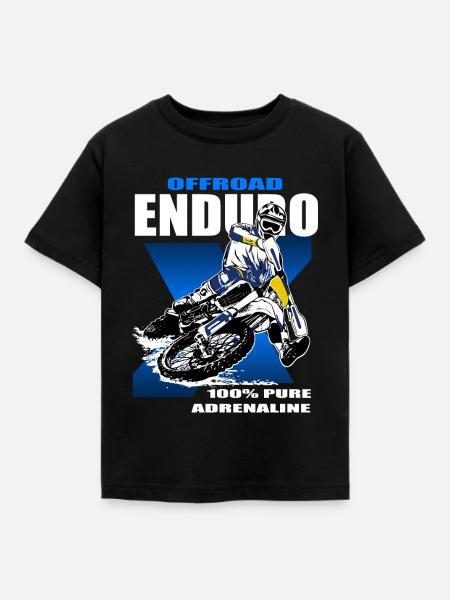 Enduro Offroad - Kinder T-Shirt - Schwarz