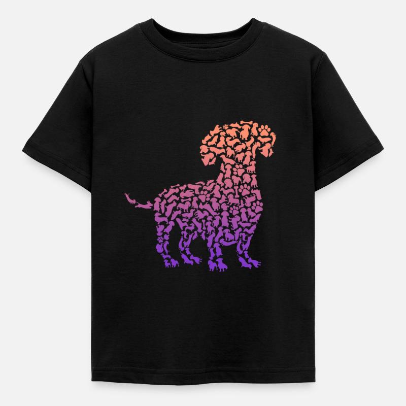 Teckel Maman Teckel Propriétaire De Chien Teckel - T-shirt Enfant - noir