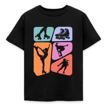 Rollschuhe Roller Skating Rollschuh Mädchen - Kinder T-Shirt - Schwarz - Vorne - AI Model Kid Female (0cm)