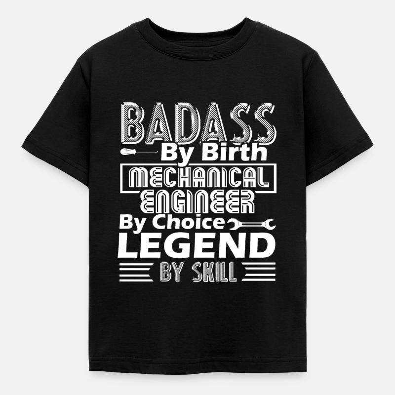 Mechanical Engineer Mechanical Engineer By Choice - Kids' T-Shirt - black
