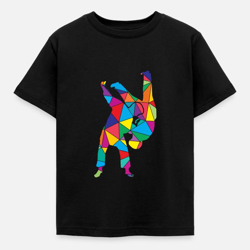 Low Poly Arts Martiaux Polygone Polygone Judo - T-shirt Enfant - noir