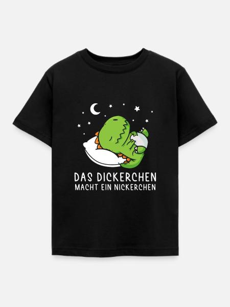 Dickerchen macht Nickerchen Sleepysaurus - Kinder T-Shirt - Schwarz