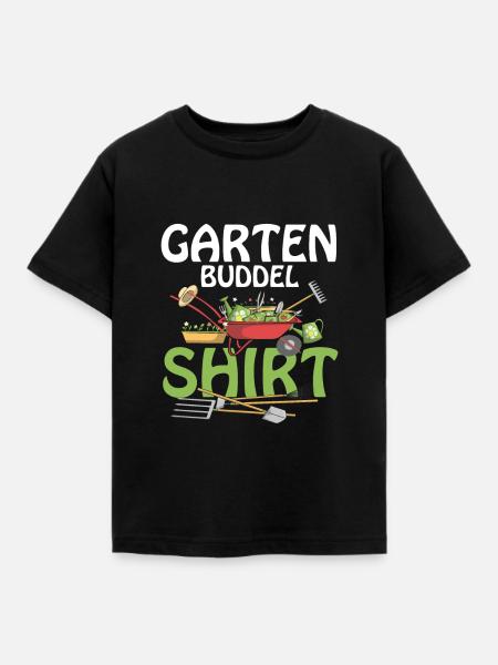 Garten Buddel Gärtner - Kinder T-Shirt - Schwarz
