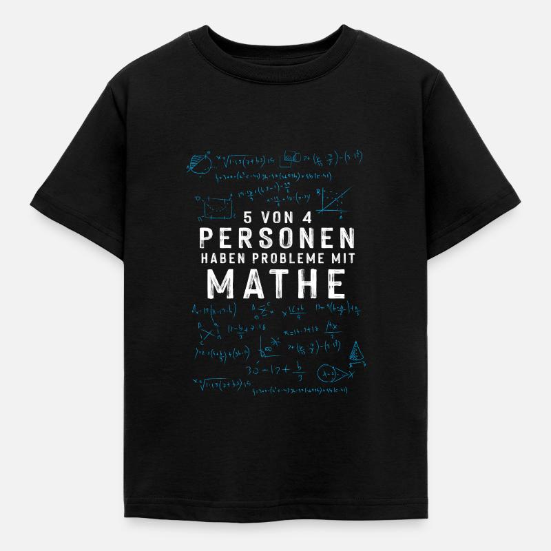Mathe Mathematik Lehrer - Kinder T-Shirt - Schwarz