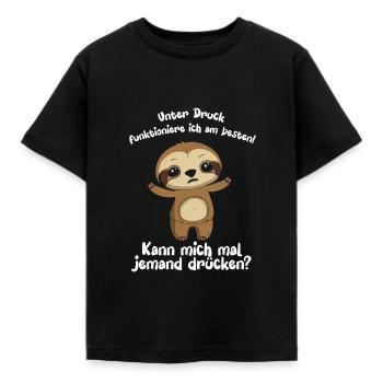 Je fonctionne mieux sous pression - T-shirt Enfant - noir - Devant - AI Model Kid Female (0cm)
