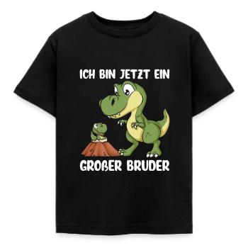 Ich bin jetzt ein großer Bruder Dino - Kinder T-Shirt - Schwarz - Vorne - AI Model Kid Female (0cm)