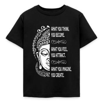 Fun Buddha - T-shirt Enfant - noir - Devant - AI Model Kid Female (0cm)