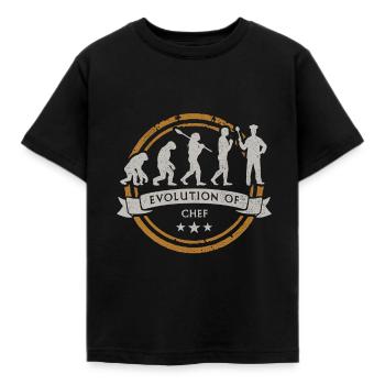 Chef Chef Evolution - Kids' T-Shirt - black - Front - AI Model Kid Female (0cm)