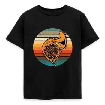 Horn - Kinder T-Shirt - Schwarz - Vorne - AI Model Kid Female (0cm)