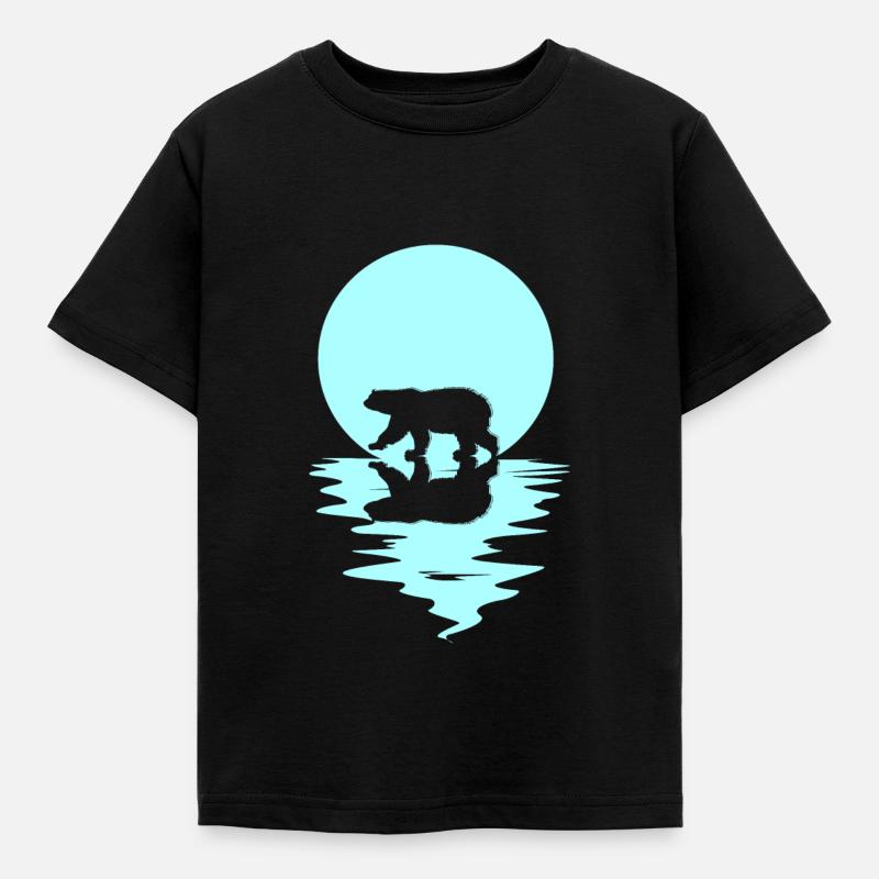 Eisbär - Kinder T-Shirt - Schwarz