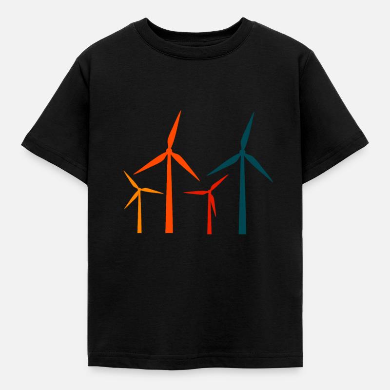 Énergie éolienne - T-shirt Enfant - noir