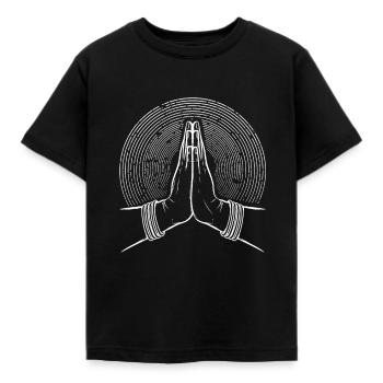 Yoga Teacher Shanti Yoga Meditation - Kinder T-Shirt - Schwarz - Vorne - AI Model Kid Female (0cm)
