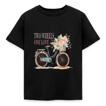 Rétro Bike Lover Flora Bike Bike Day - T-shirt Enfant - noir - Devant - AI Model Kid Female (0cm)