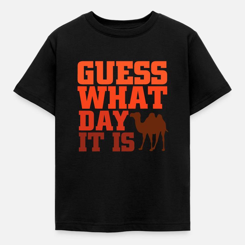 Rate mal, welcher Tag es ist Hump Day - Kinder T-Shirt - Schwarz