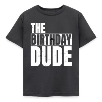Le mec d’anniversaire | Fête d’anniversaire Appariement familial - T-shirt Enfant - charbon - Devant - AI Model Kid Female (0cm)