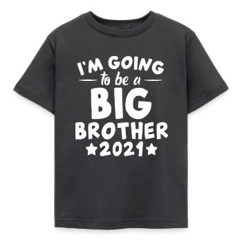 Je vais être grand frère 2021, nouveau cadeau pour frères et sœurs - T-shirt Enfant - charbon - Devant - AI Model Kid Female (0cm)