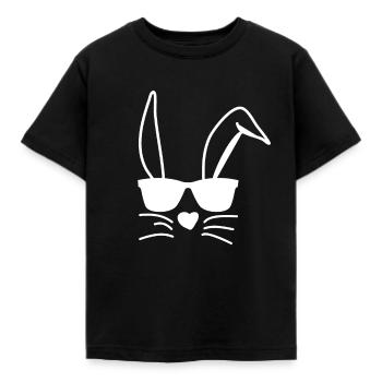 Easter, Boys Girls Kids Hip Easter Sunglasses - Kids' T-Shirt - black - Front - AI Model Kid Female (0cm)