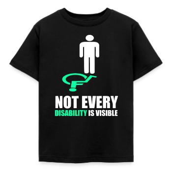 Nicht jede Behinderung ist sichtbar - Disability Aware - Kinder T-Shirt - Schwarz - Vorne - AI Model Kid Female (0cm)