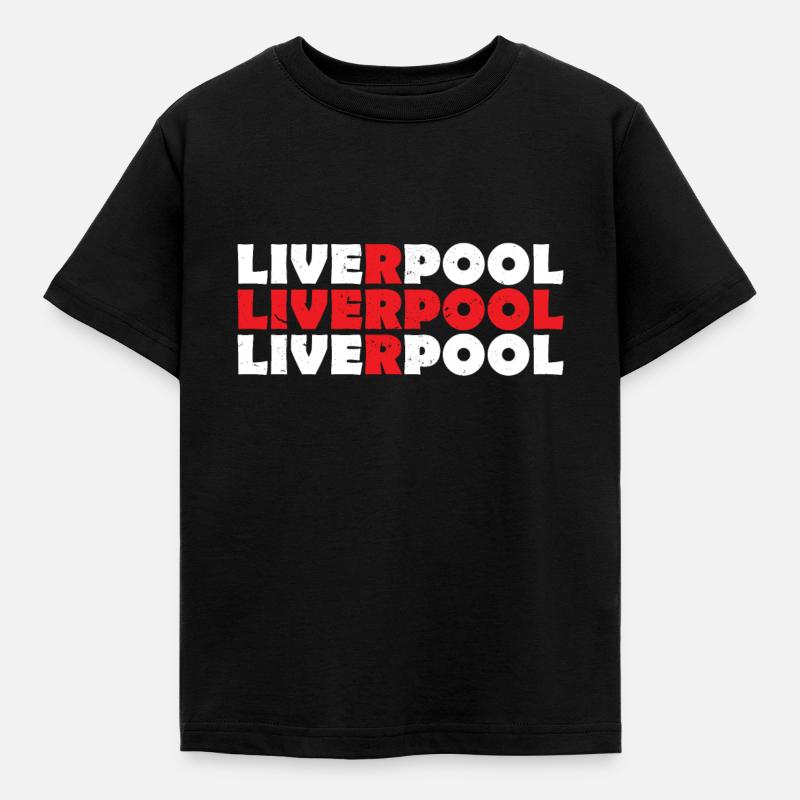 Liverpool - Kinder T-Shirt - Schwarz