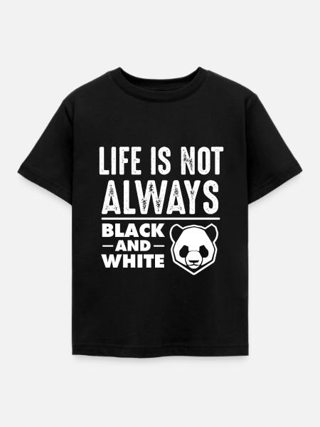 Pandas - Kinder T-Shirt - Schwarz