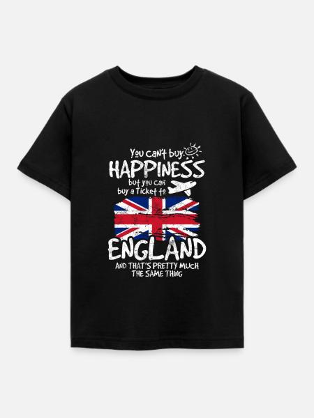 England - Kinder T-Shirt - Schwarz