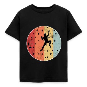 Bouldern Sport Klettern Fels Kletterhalle Geschenk - Kinder T-Shirt - Schwarz - Vorne - AI Model Kid Female (0cm)